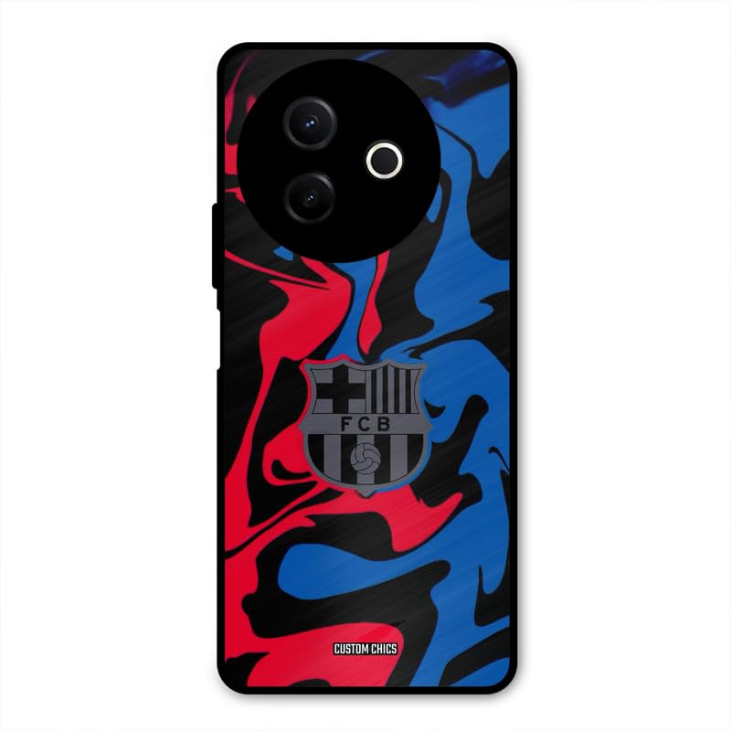 Image of PrintShield FC Barcelona Comic Back Cover for Vivo Y39, Shockproof Printed Phone Case with Soft TPU Sides & Anti-Slip Grip