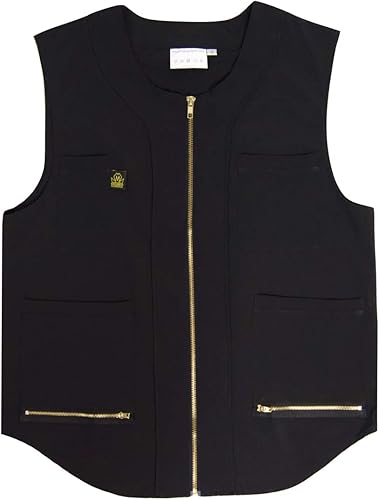 Miniatura 3 de King Midas - Chaleco de peluquero profesional para el cabello, ligero para hombre, chaleco con cremallera unidireccional