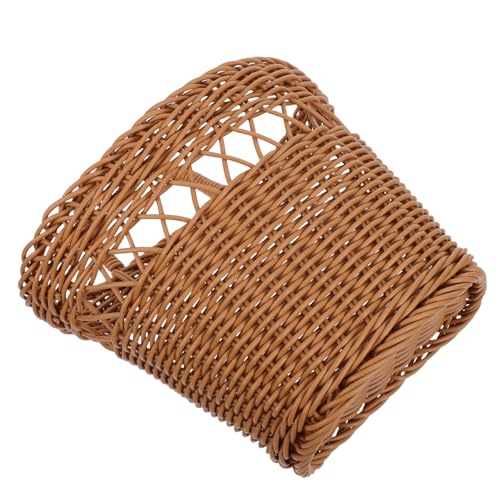 SOIMISS Cesta Colgante de Pared Tejida a Mano para Cocina Cesta de Almacenamiento para Cebolla y Ajo de 25 Cm de Mimbre Marrón Adecuado para Organizar Verduras y Frutas