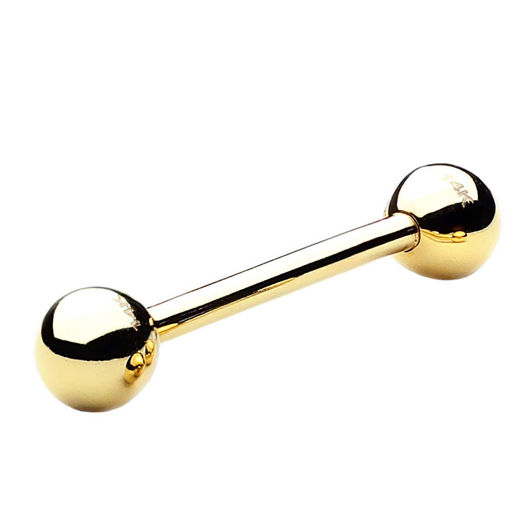Taffstyle Piercing Stecker Echt Gold 585 14 Karat | für Zunge Ohr Tragus Helix Lippe Intim Brust
