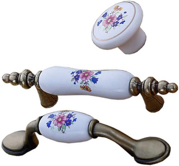 knobs,Cabinet Knobs, Ceramic Pull Handle Knobs Door Knobs45Pcs Round Drawer Knob for Cabinet Furniture Kitchen Home Decoration