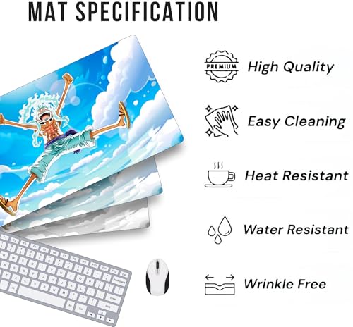 Image of Extra Large Non-Slip Gaming Mouse Pad (23x11.5 in) - Extended Desktop Mat for Computer Keyboard and Mouse (12-KEYPAD)