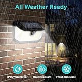 WELALO Solar Security Lights, 188 LED Solar Motion Sensor Lights, IP65 Waterproof Solar Lights Outdoor Garden, 3 Modes PIR Solar Powered Wall Lights for Outside Garden Fence Door Yard (2 Pack) - Image 5