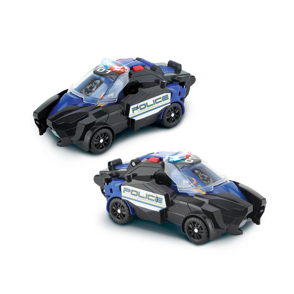 VTech - Switch & Go Dinos Combo, Dinosaure Sonore Trio, le Méga T-Rex SOS 3 en 1, Voiture de Police, Camion de Pompiers, Hélicoptère, Jouet Dino Articulé, Cadeau Enfant Dès 4 Ans - Contenu en Français