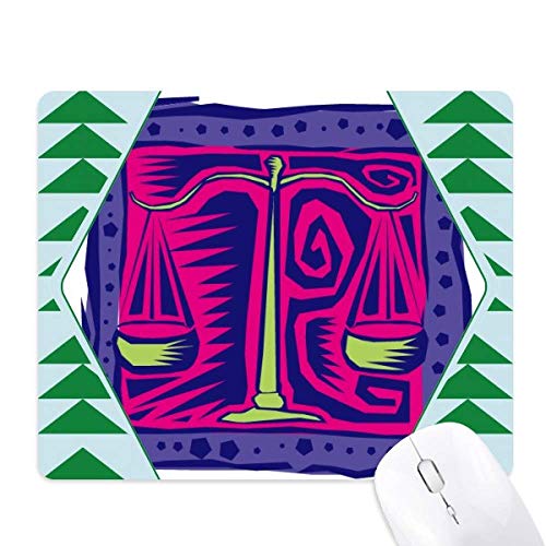 Tapis de souris gravure la balance mexicon constellation en caoutchouc haut de gamme