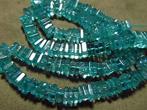 Perles apatite aqua green Heishi 5-6mm polies pour éliminer les défauts de création