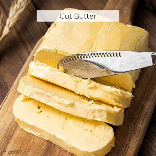 image for GENRICE 2 PCS Butter Knife for Cold Butter Stainless Steel Butter Knif