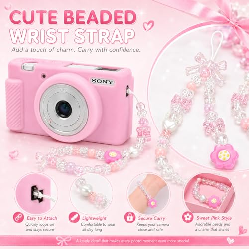Funda de silicona rosa para cámara Sony ZV-1F/ZV-1 II/ZV-1M2 miniatura 5