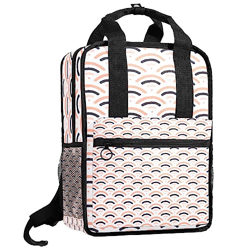 Cartable filles et garçons avec sac à dos écailles multicolore réglable