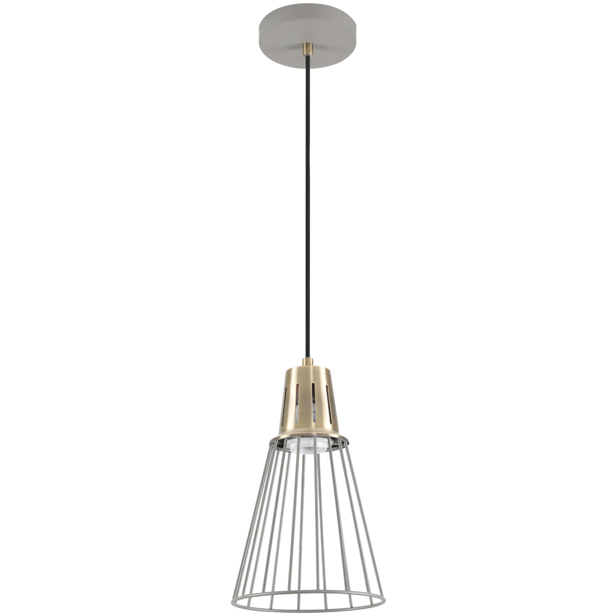 GTV KALIOPE Ceiling Light, 8143, AC220-240V, 50/60Hz, 1*E27, max. 40W, IP20, Diameter 18 cm, Single, Grey/Gold