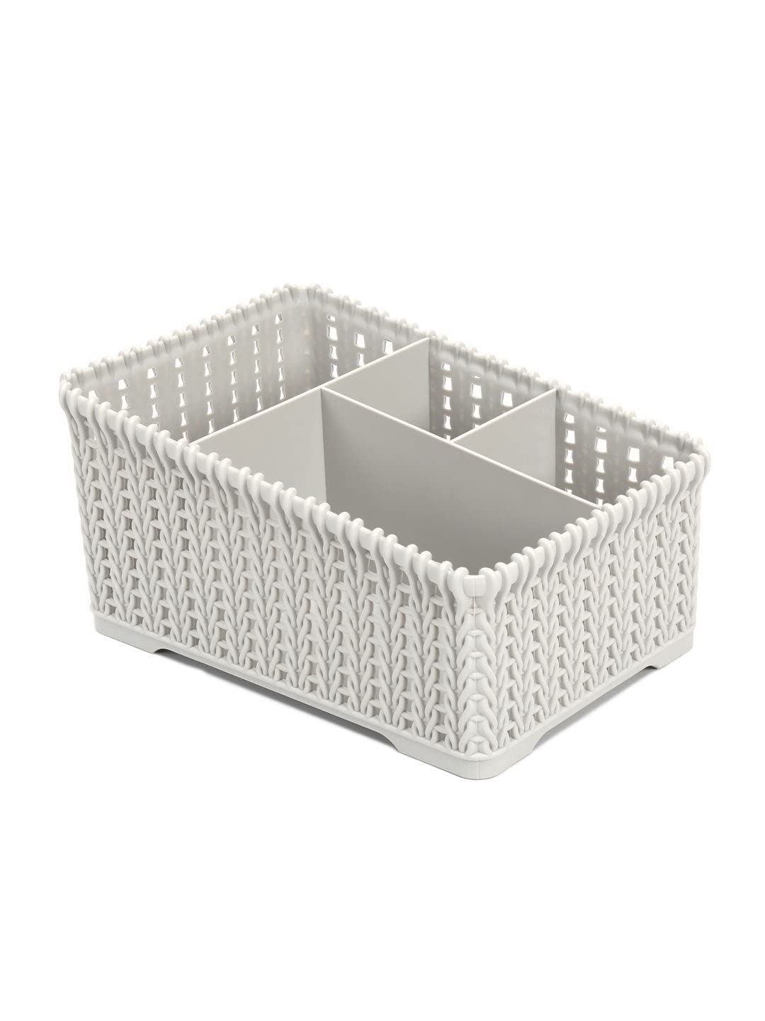 @home By Nilkamal Plastic Storage Basket For Multipurpose Use - Desk Organizer, Pen & Pencil Holder, Kitchen Storage Organizer, Wardrobe, Cosmetic & Makeup Organizer - Single Beige - 14.3X20.5X10.5Cm (B09VKB2MVB) Amazon Price History, Amazon Price Tracker