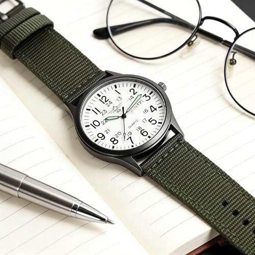 Image of Gosasa Unisex Military Watches Sport Textile Nylon Strap Stylish Men Watch Luminous Fashion Watches Analog Display Quartz Waterproof Casual Wristwatch