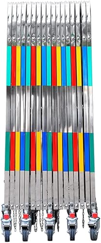 Barricada de metal expandible de acero inoxidable - Puerta de barrera de seguridad móvil - Valla de tráfico retráctil - para garajes, escuelas