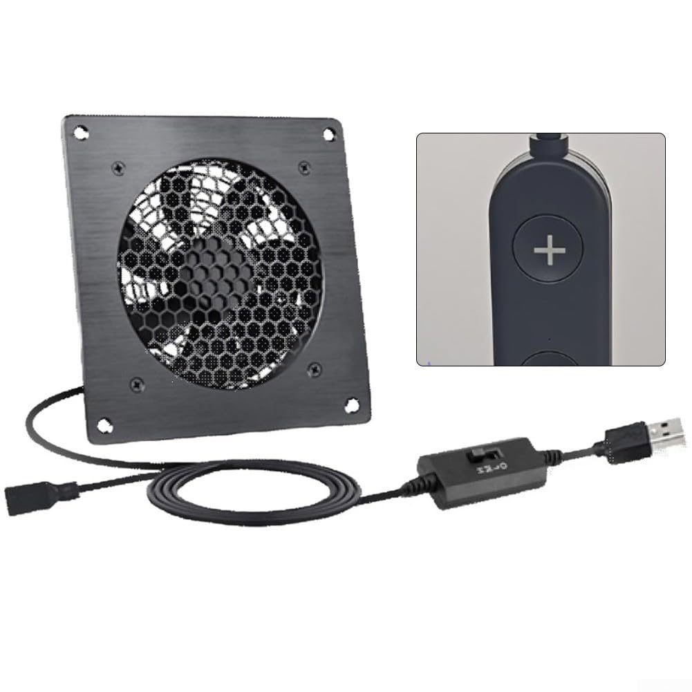 Ventilateur USB 120 mm avec régulateur de température pour routeur