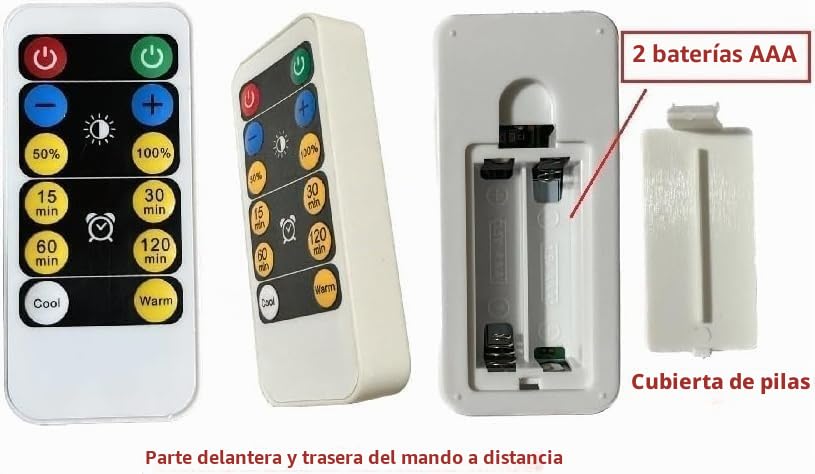 Luminaria colgante a pilas KEFA sin cables con control remoto y bombilla regulable 6