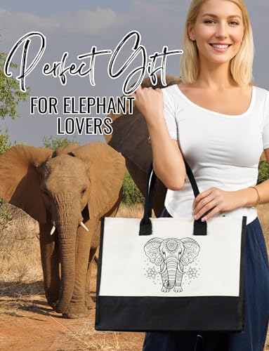 Bolso Tote con diseño de elefante para mujer miniatura 2