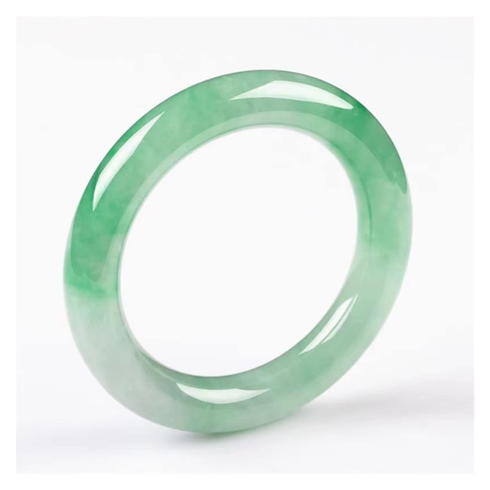 QJPAXL Send Certificate Real Original Ecological Pattern Natural Ice Kind Class Green Flower Bracelet Jewelry Accessori (Color : C, Size : 56-57mm)