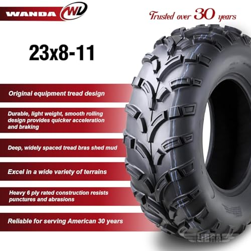 Image of WANDA UTV ATV Tire 23x8-11 23x8x11 205 /75-11 /6PR Lit Mud P373-10425