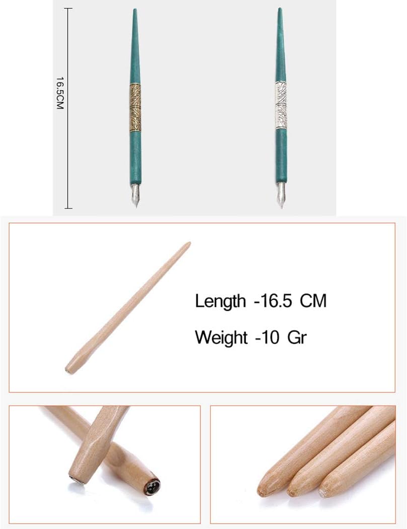 SIPLIV Professional Manga Gothic Pen Dip Pen Calligraphy Drawing Pen Kit, 7 Pen Holders Handles, 12 Nibs (7 Fountain Pen Nib - Image 5