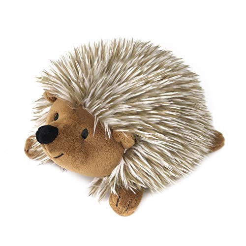 Pawaboo Hundespielzeug aus Plüsch, ungiftig, super weiches Kunstpelz, Igel, Hundespielzeug, quietschendes Tierspielzeug, gefülltes Beißtraining, Spielspielzeug für Hunde, Welpen, braun