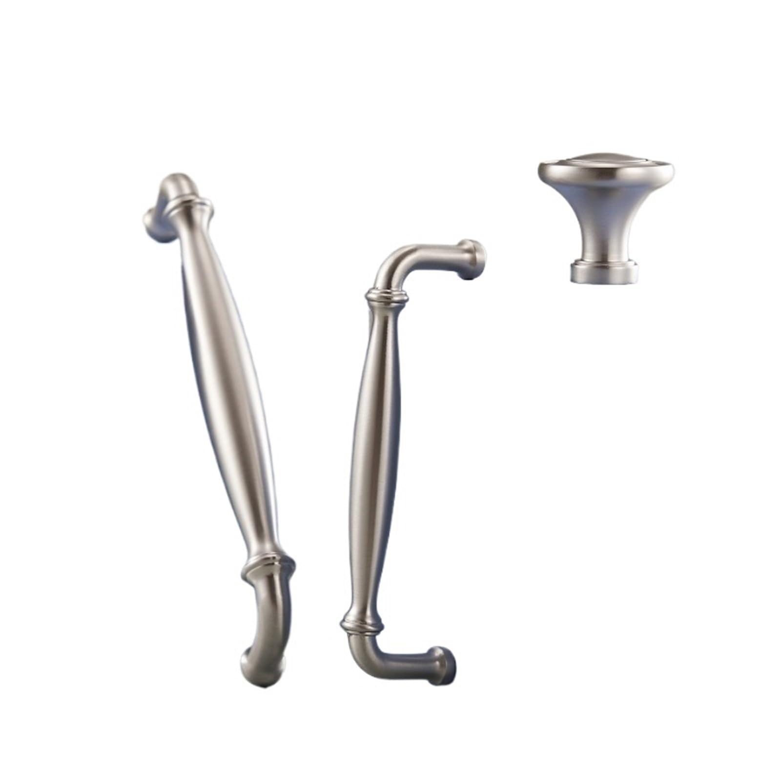 ZRHWSPD Brushed Nickel Cabinet Pulls Furniture Handles Modern Silver Pulls Wardrobe Dresser Cupboard Cabinet Drawer Brushed Nickel(Color5)