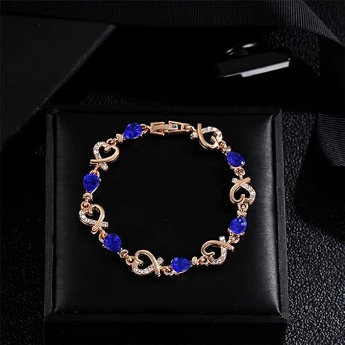 lifcasual Pulseira corrente de zircônia cúbica doce coração para festa na praia