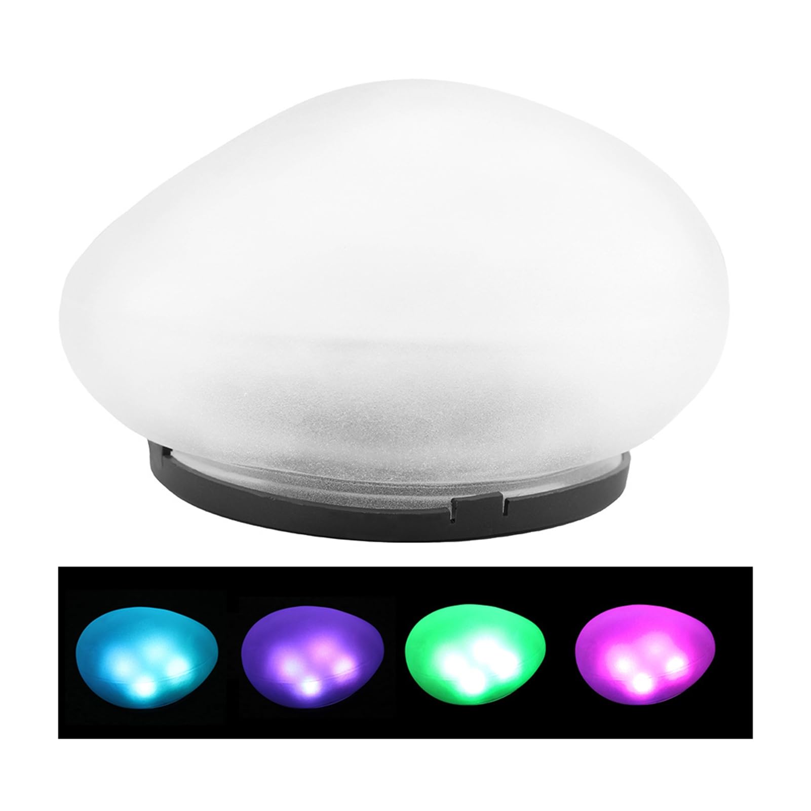 sugerou Solar Lawn Lamp with Cobblestone Look – IP65 Waterproof Outdoor Solar Garden Light for Patio Pathway, Stone Effect LED Light, Auto On/Off Sensor Multicolored
