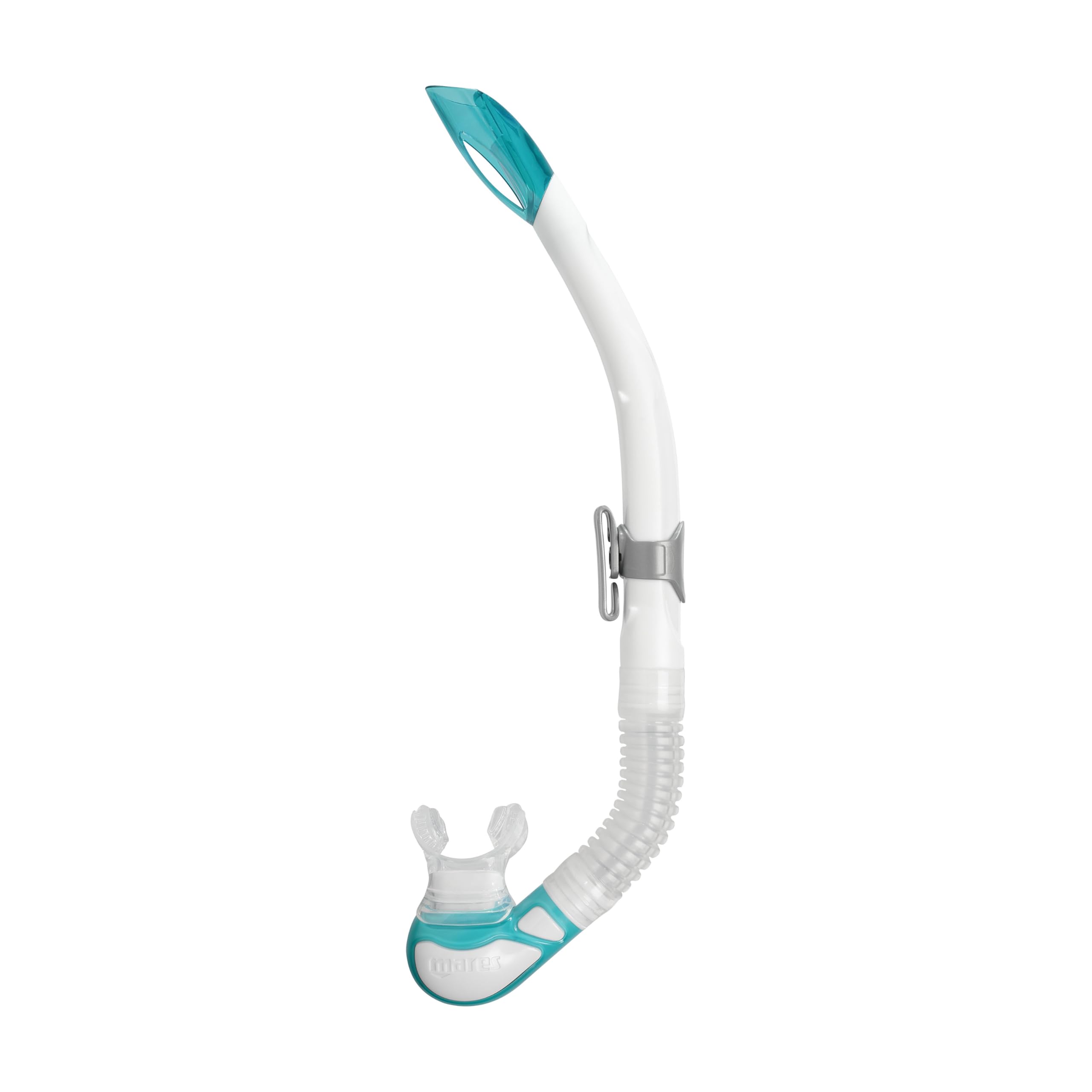 Mares Bay - Adult Diving Snorkel with Quick Purge Valve, Soft Silicone Mouthpiece and Sliding Mask Clip