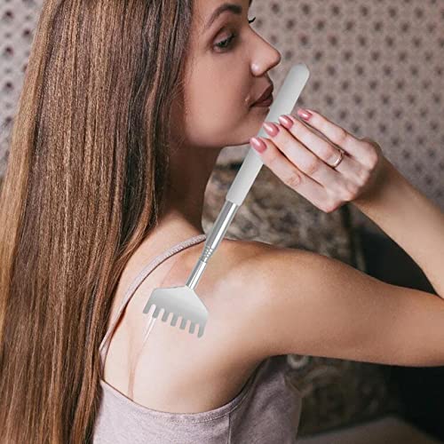 Coçador metal - Massageador traseiro multifuncional | Coçador costas metálico portátil telescópico,