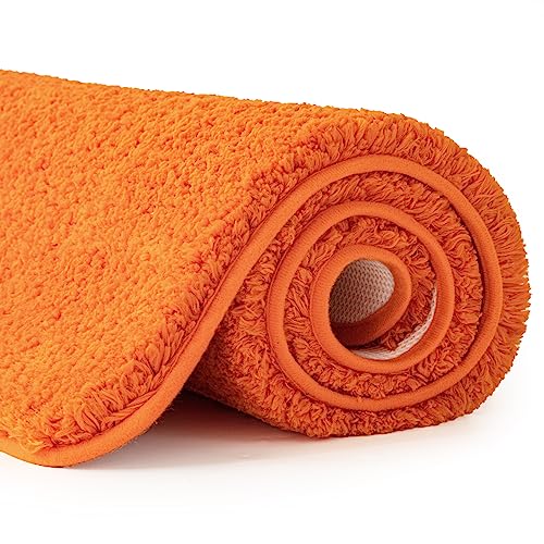 MIULEE Orange Bathroom Rugs and Mats Set 3 Pieces 20x24+16x24+24x60 Inch by MIULEE - Used condition - Image 7