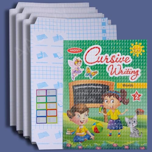Image of 30 Pcs Medium Size Self-Adhesive Book Cover Sheets | Transparent Waterproof Film for School Books & Notebooks | Diamond Pattern, 43x30 cm
