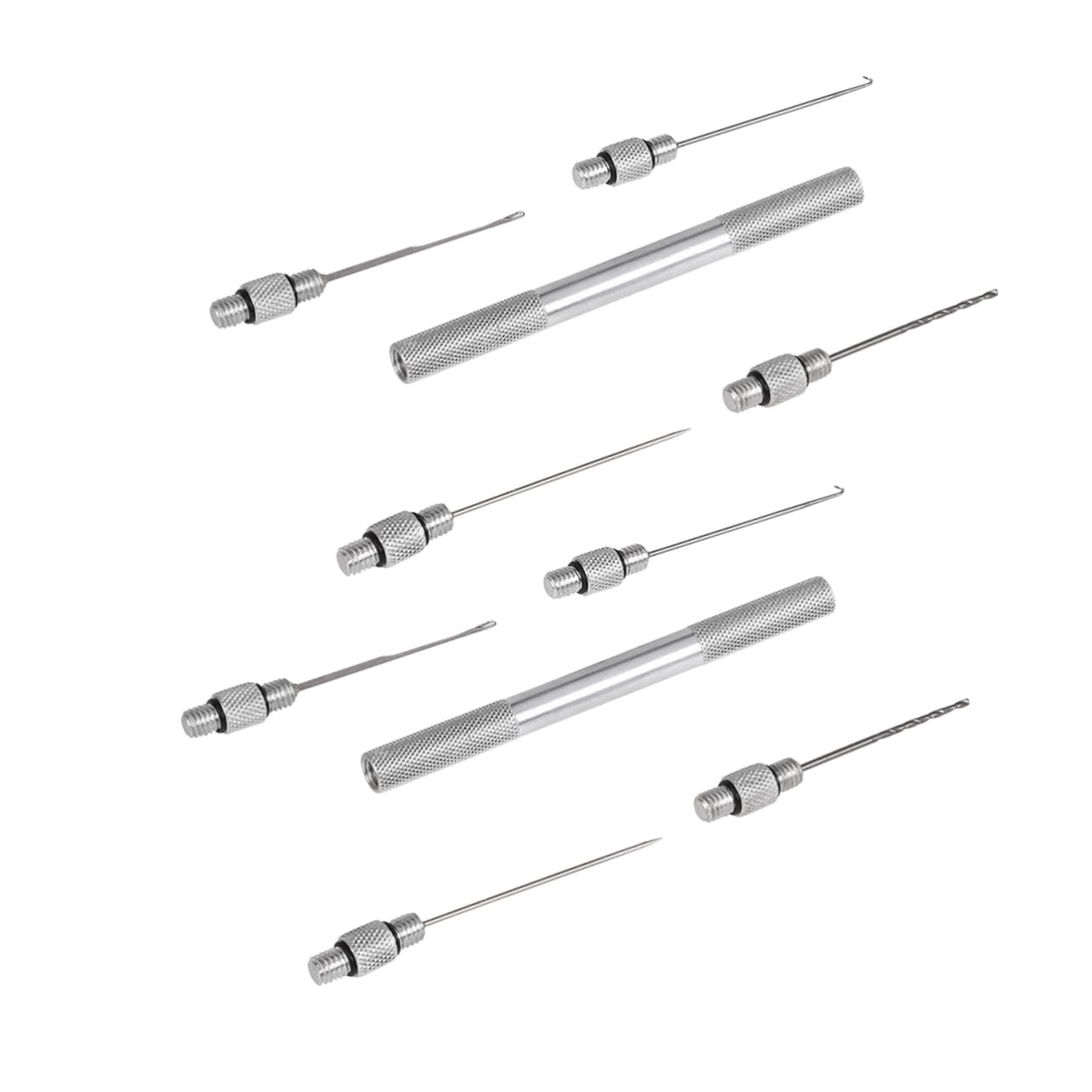 Balacoo 10pcs Fishing Rigging Tools Metal Bait Tackle Barbs Needle Needle Nose Pliers for Bass Baits and