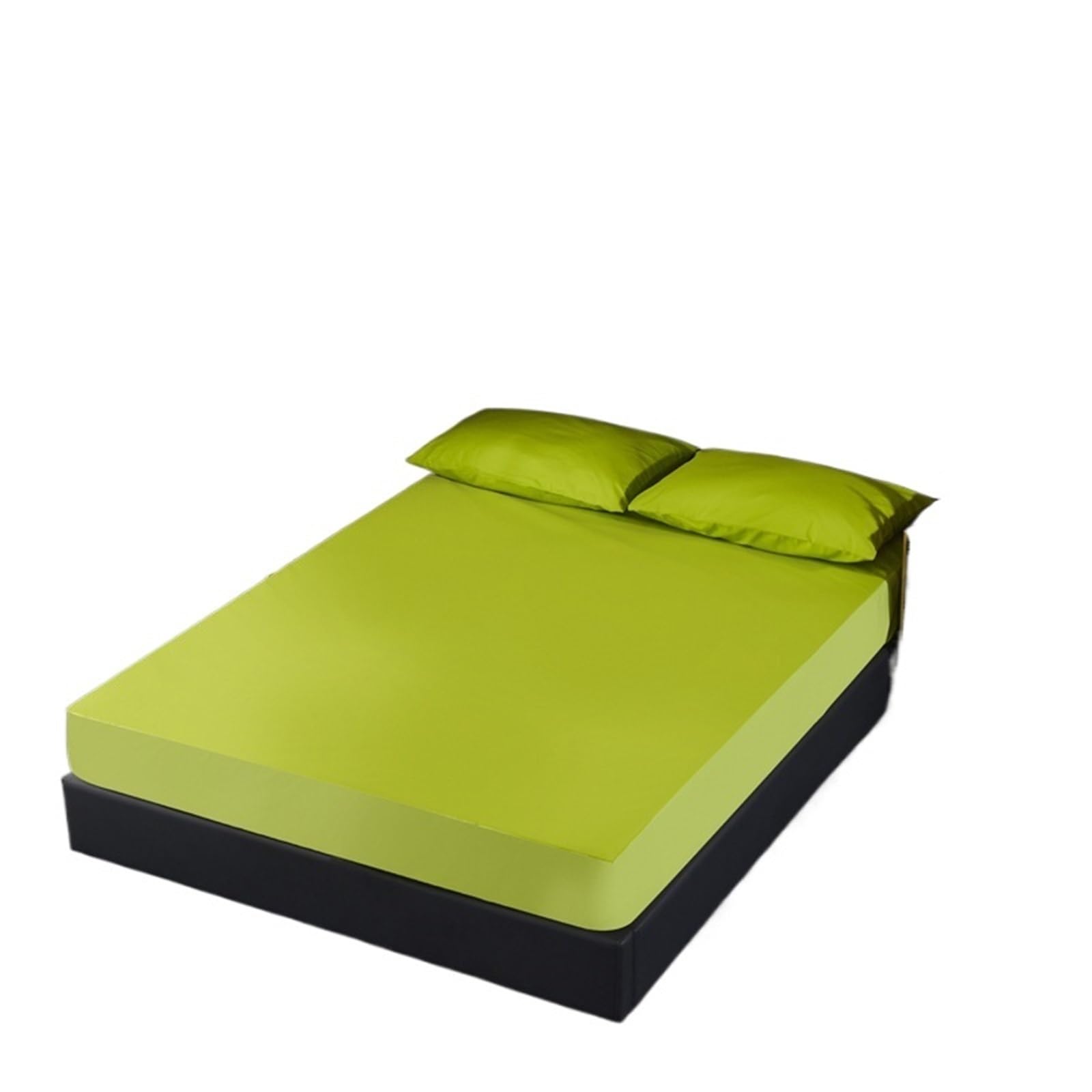 Funda Colchon Impermeable Sábana Bajera sólida Impermeable, Fundas de colchón Ajustables, Cuatro Esquinas con Banda elástica, Funda Protectora for Cama(Green,200x220x30cm)