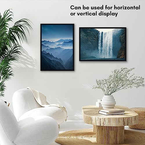 Americanflat 14x20 Picture Frame with Polished Plexiglass - Streamline Collection - Thin Border Picture Frame for Wall Display - Hanging Hardware Included - Black