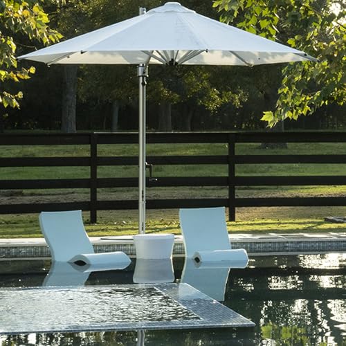 Image of Ledge Lounger - Signature Lowback Chair - for in-Pool or On-Deck Use - Water Depths 0-9 inch - Compatible with All Types - Resin Water Chairs - for Pool, Sundeck, Patio - Set of 2 - Frost