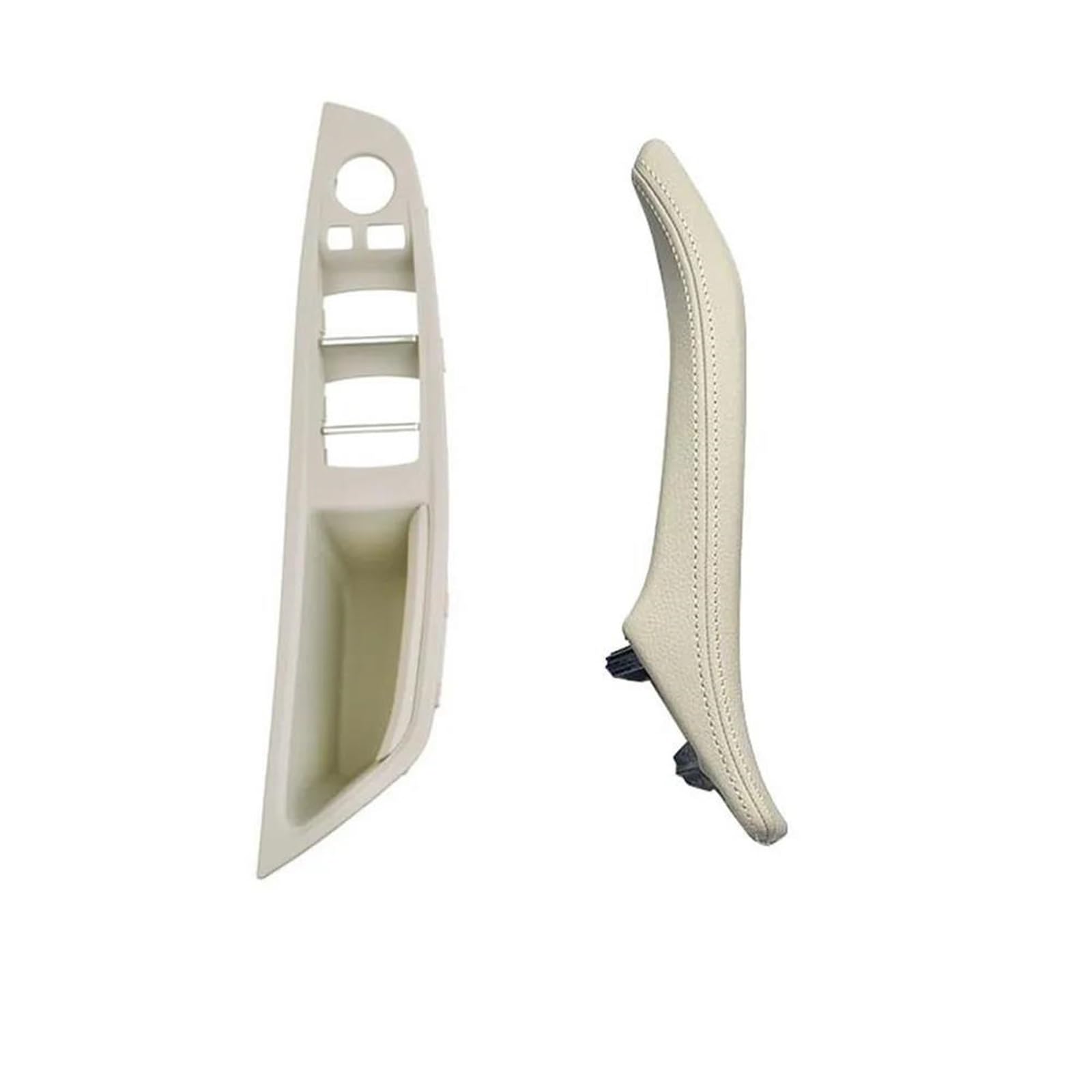 YUEYZHK Leather Interior Door Pull Handle Assembly Set for BMW 5 Series F10 F11 F18 520 523 525 528 530 535(Yster)