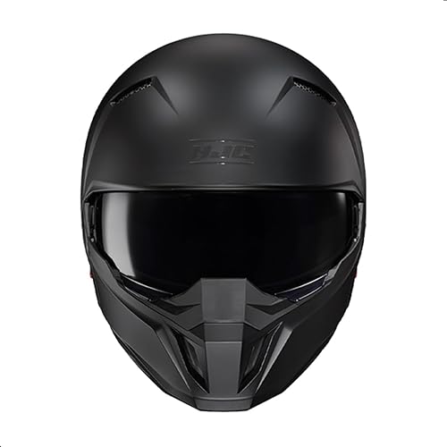 Miniatura 3 de Casco de moto de cara abierta HJC i20 sólido, aprobado por DOT (Negro semi mate, XX-Grande)