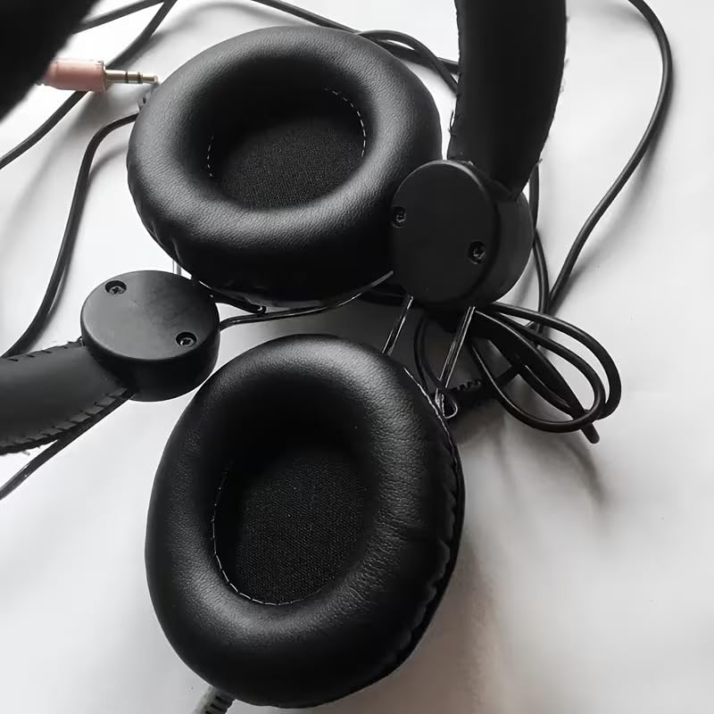Image of Replacement Earpads for Boat Rockerz 450 /450 Pro /Sony WH-XB700 Headphones | 80mm Soft Memory Foam Cushions with Protein Leather - Black (1 Pair)