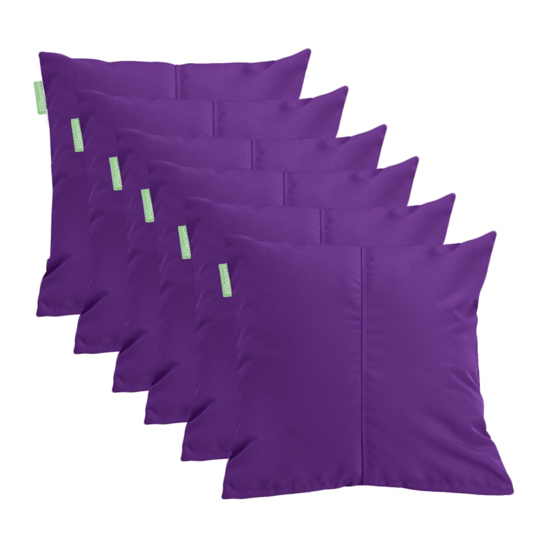 Gardenista Large Garden Scatter Cushion | Water Resistant Hollowfibre Filled Outdoor Seating Furniture Pillow | Great for Patio Rattan Chairs | Comfy & Lightweight (2, Grey) — view 11