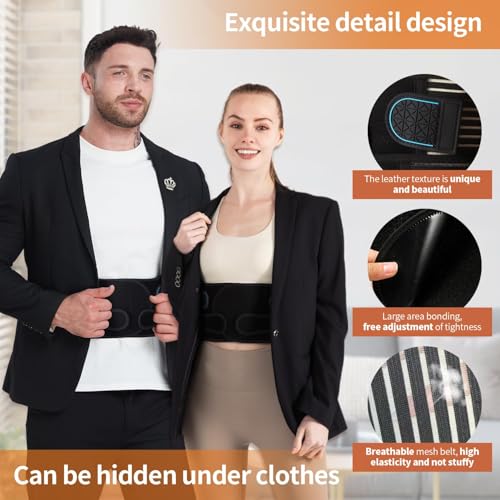 Image of TOVIKI Posture Corrector Belt for Men & Women | Back Brace for Lower Back Pain Relief | Lumbar & Shoulder Support Straightener | Adjustable Orthopedic Back Belt Kamar Dard Belt (BLACK)