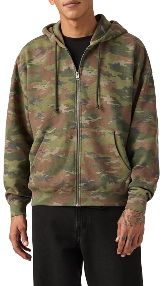 

                                                    Levi's Men's Boxy Full Zip Hoddie, (New) Ombre Cam