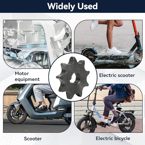 9t Sprocket, 428 9 Tooth Chain Engine Speed Cut Motor Sprocket 428 Chain Electric Scooter Motor Engine Metal Wheel for Z2 Z3