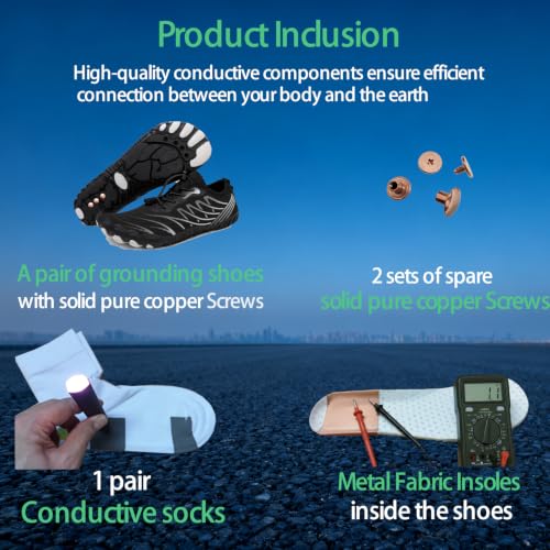 Image of Grounding Barefoot Shoes with Copper , Effective Full-Chain Grounding
