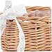 Parliky Woven Flower Girl Basket with Handle Versatile Decorative Flower Basket for Weddings Parties Home Storage Outdoor Picnics Compact Stylish Design for All Occasions