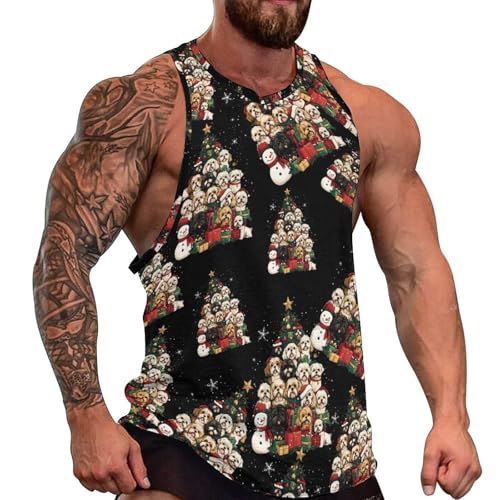 Camiseta sin mangas Shih Tzu para hombre running entrenamiento y ropa casual de gimnasio