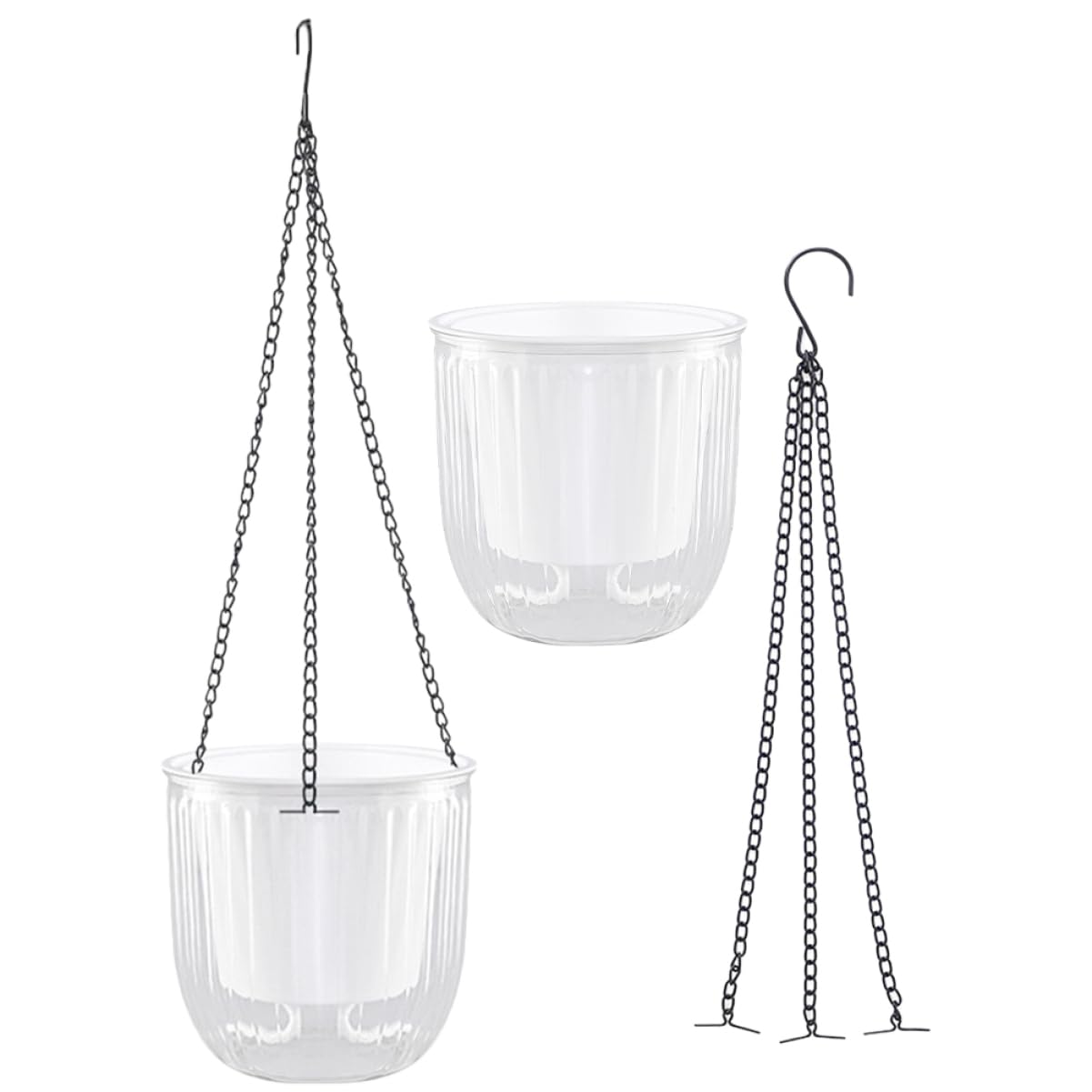 Milisten 2 Piezas Maceta Jardinera Colgante al Aire Libre Jardinera con orquideas Office tendedero Planta macetero Colgante autorriego jardineras Colgantes Interior orquídea Cuenca casa