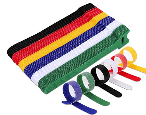 ʃ}WbNe[vohEP[uEJԂpEoϓIEJtE60{6FiColor Cable Ties set of 60j
