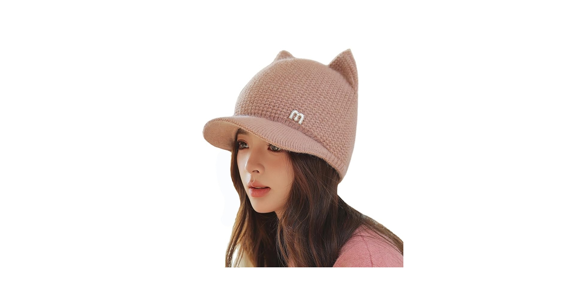 帽子 andwang Fluffy cat knit hat Fluffy cat knit hat