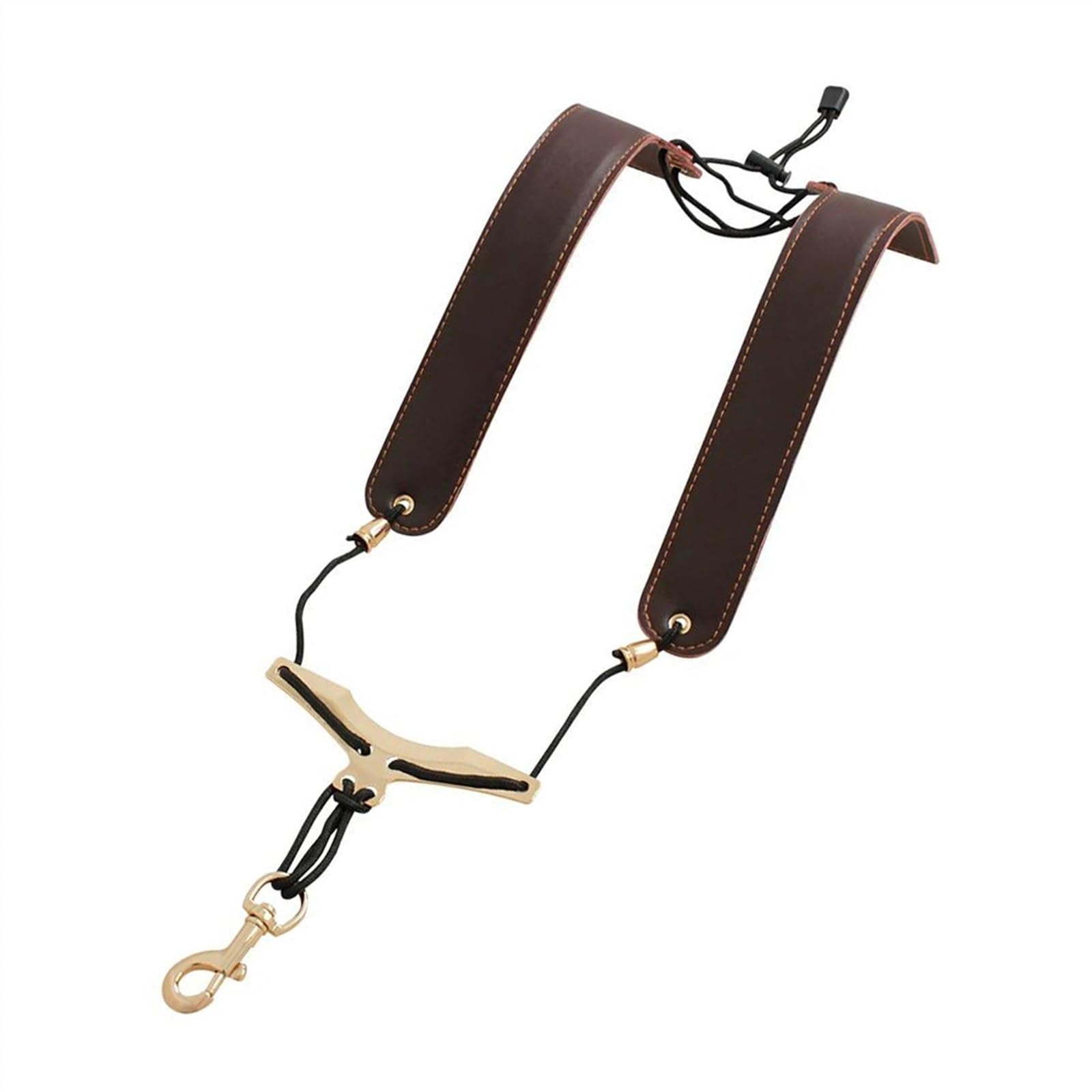 Części do Saksofonu Instrumentów Skórzane Składane Podwójne Paski Na Ramię Do Saksofonu Akcesoria Do Instrumentów Saksofonowych (Color : Brown)