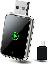 Adaptador CarPlay e Android Auto Sem Fio 2 em 1 | Conversor USB Plug & Play para Multimídia Original | Conexão Automática Rápida 5GHz